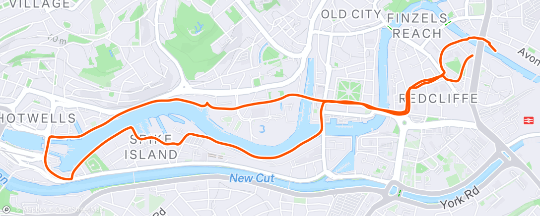 Map of the activity, Lunch Run round the Harbour with Matt