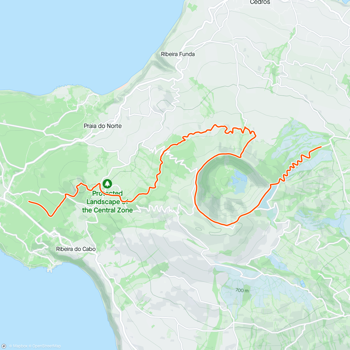 Mapa da atividade, Blue Island 10 volcanoes trail race - honeymoon edition