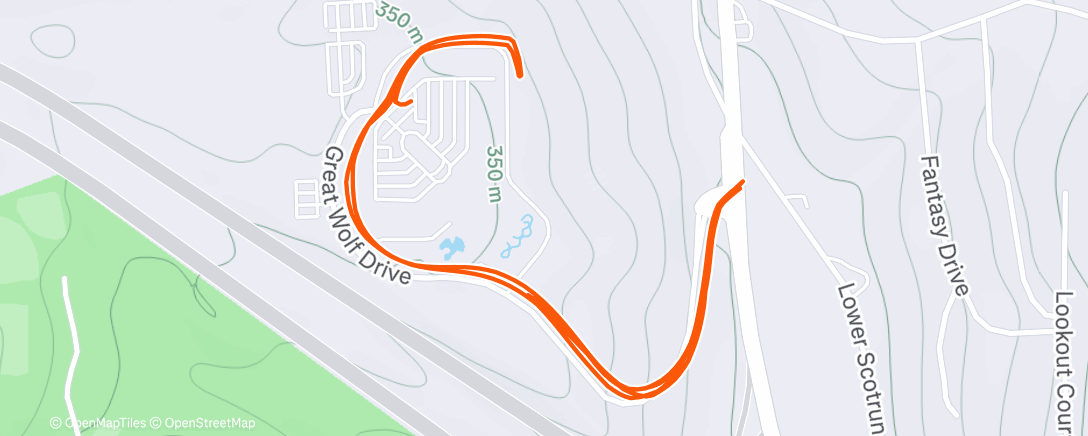 Map of the activity, Morning Run
