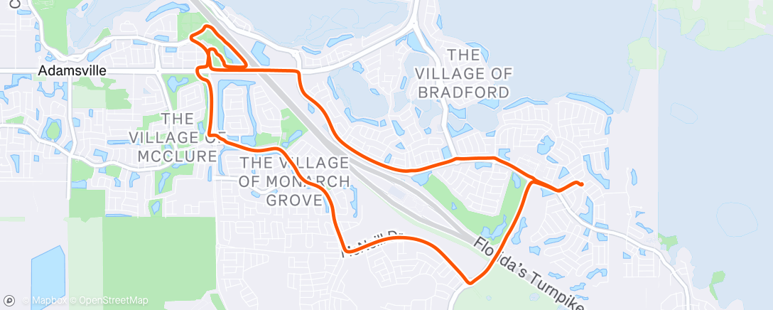Map of the activity, Water Volleyball Commute