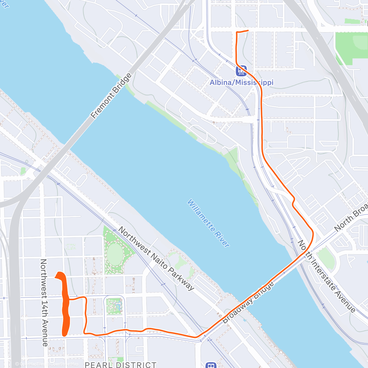 Карта физической активности (Blazers Loss # 19, Run 2)