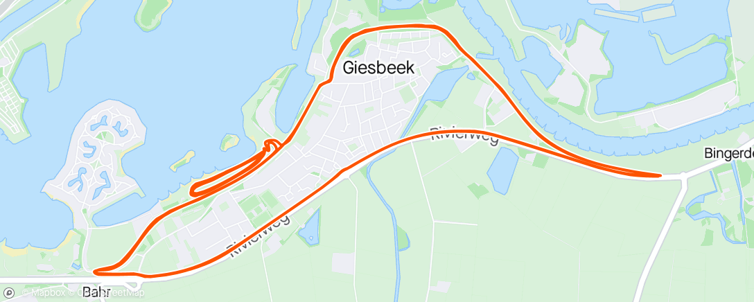 Mapa da atividade, Run Bike Run Giesbeek!
