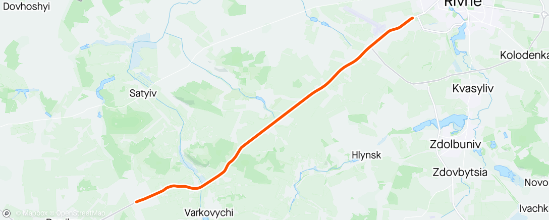Map of the activity, BRM200 Князів Острозьких «Фініш»