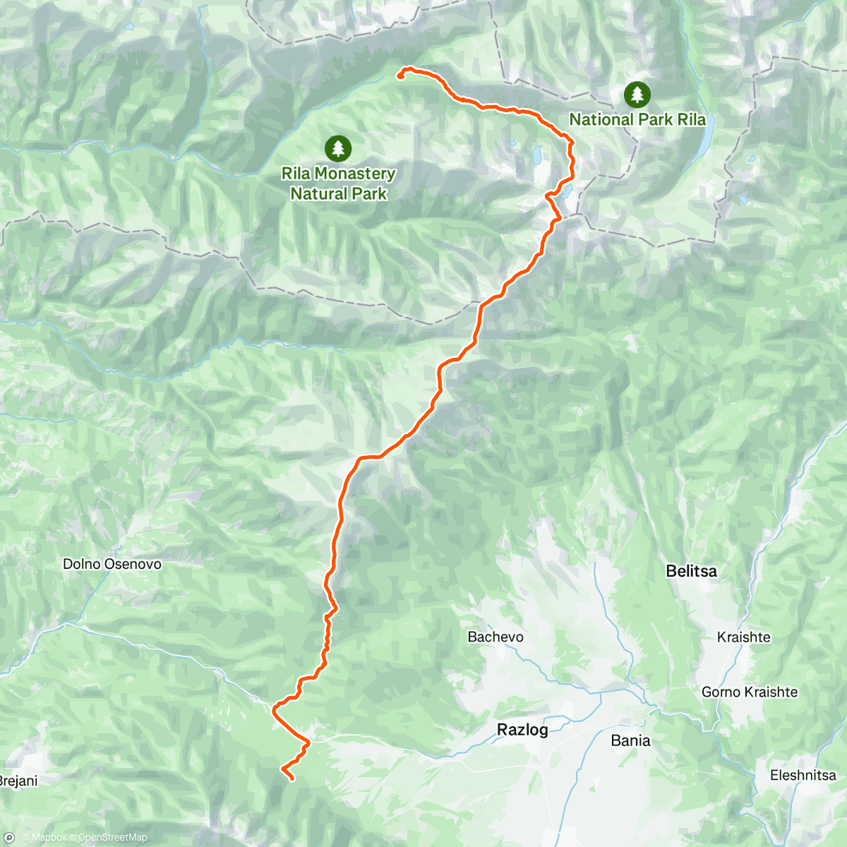 Map of the activity, Morning Trail Run