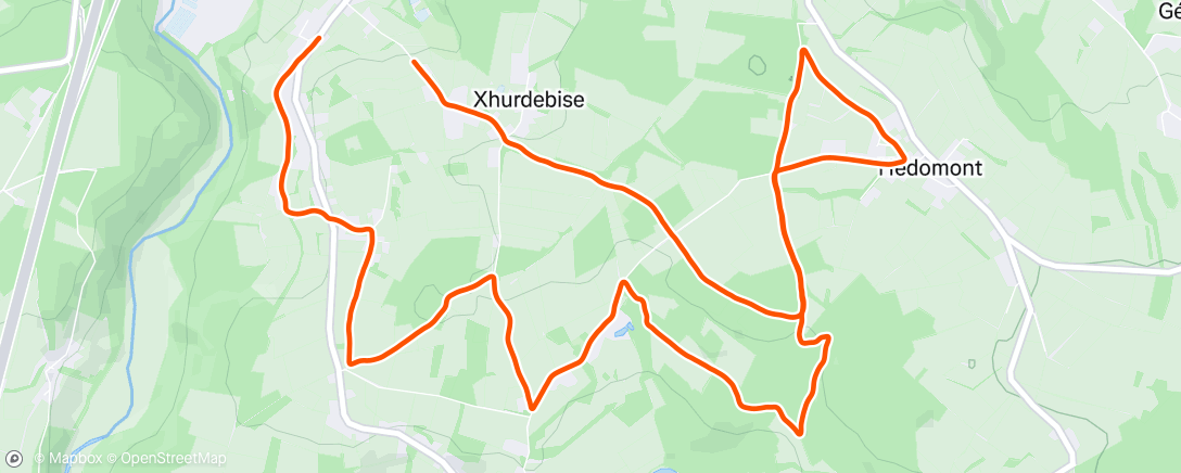 Map of the activity, Trail le matin