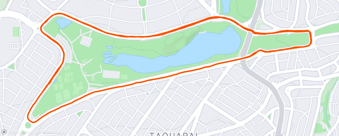 Mapa de la actividad, Corrida matinal - Taquaral