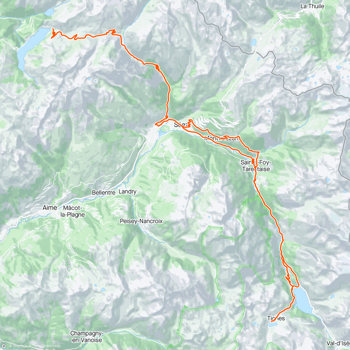 Map of the activity, Cormet de Roselend 🤩