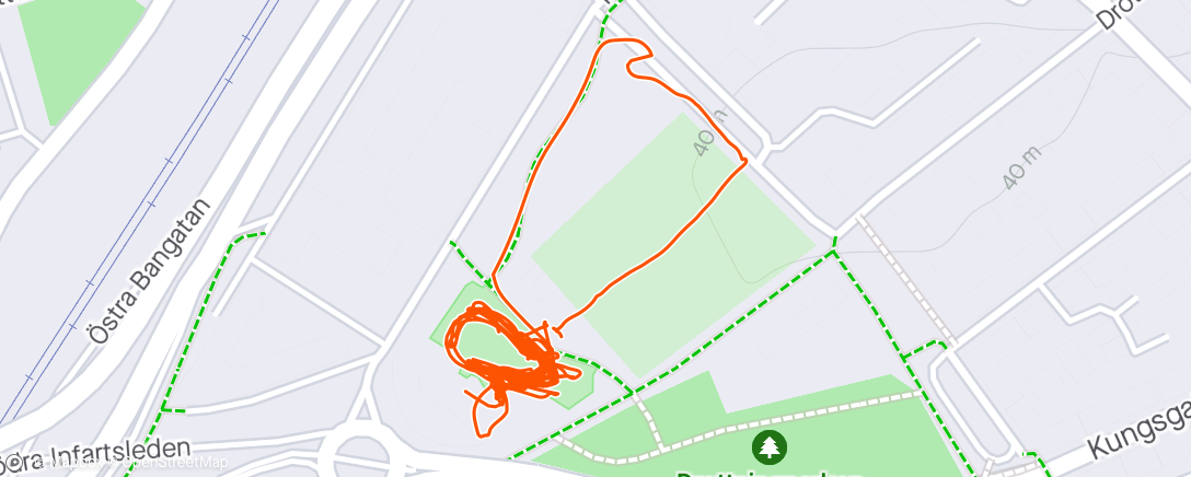 Map of the activity, Afternoon Skateboard