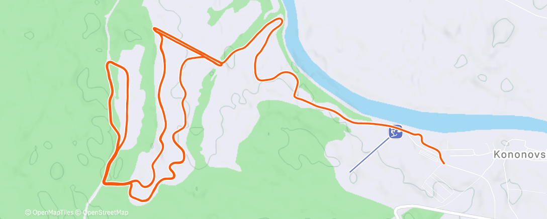 Map of the activity, Evening Nordic Ski
