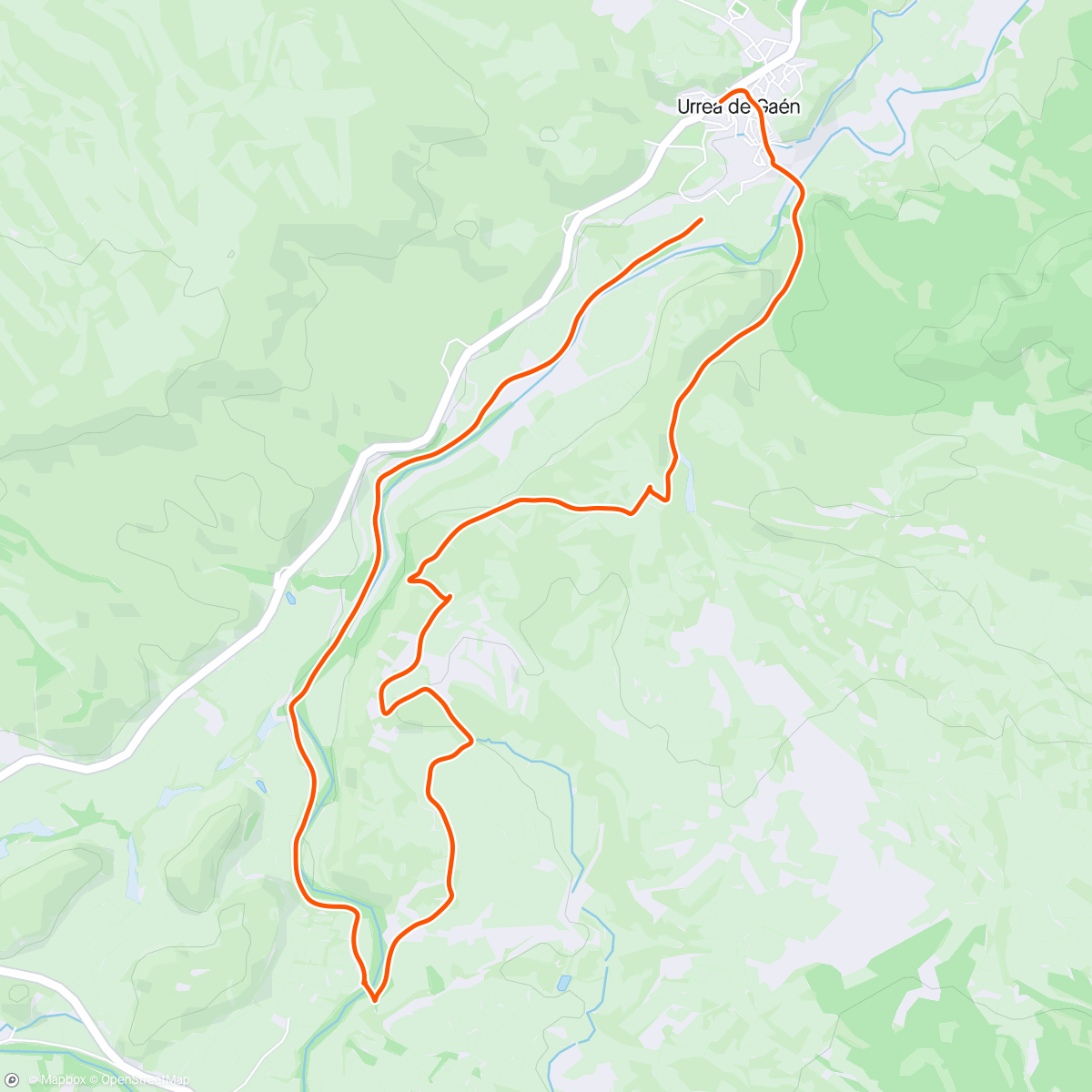 Map of the activity, De paseo hasta el azud de Gaen