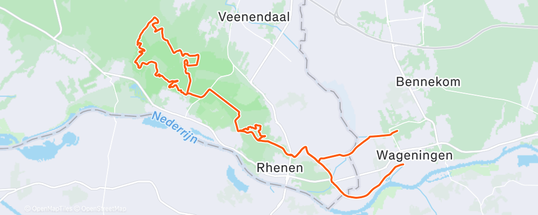 Map of the activity, Winter wonderland! Rhenen & Amerongen with snow!