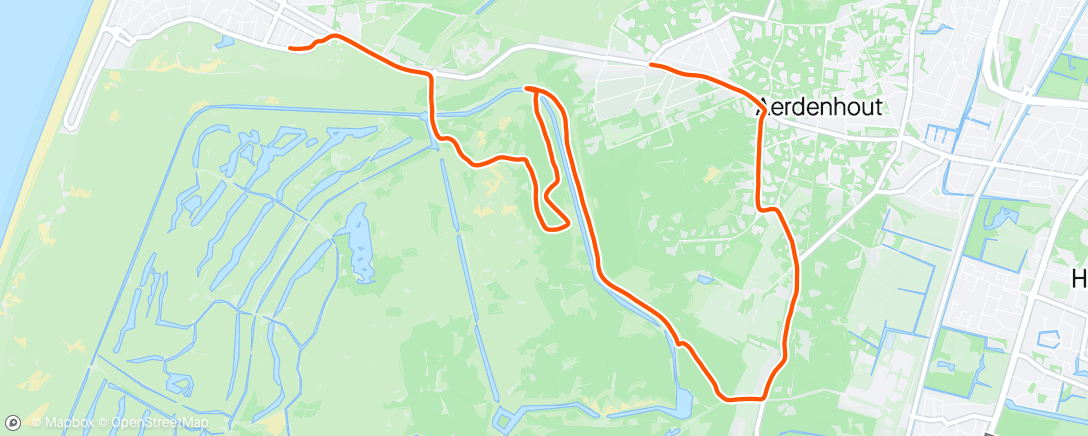 Карта физической активности (Middagloop)