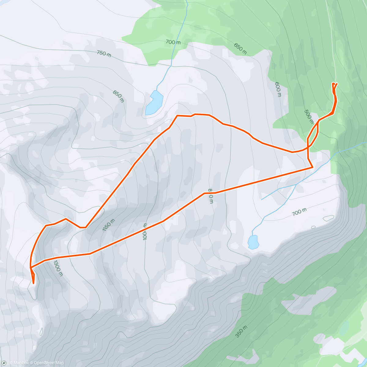 Map of the activity, Morning Ski
