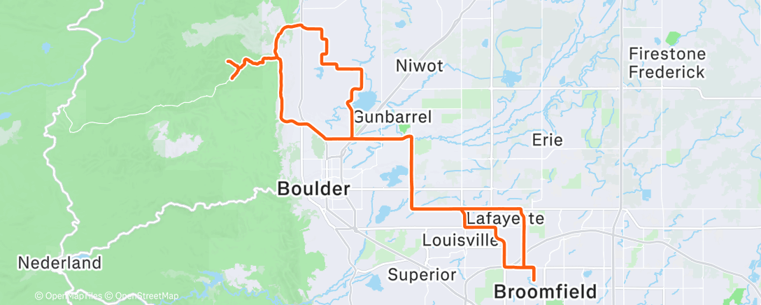 Map of the activity, Morning ride