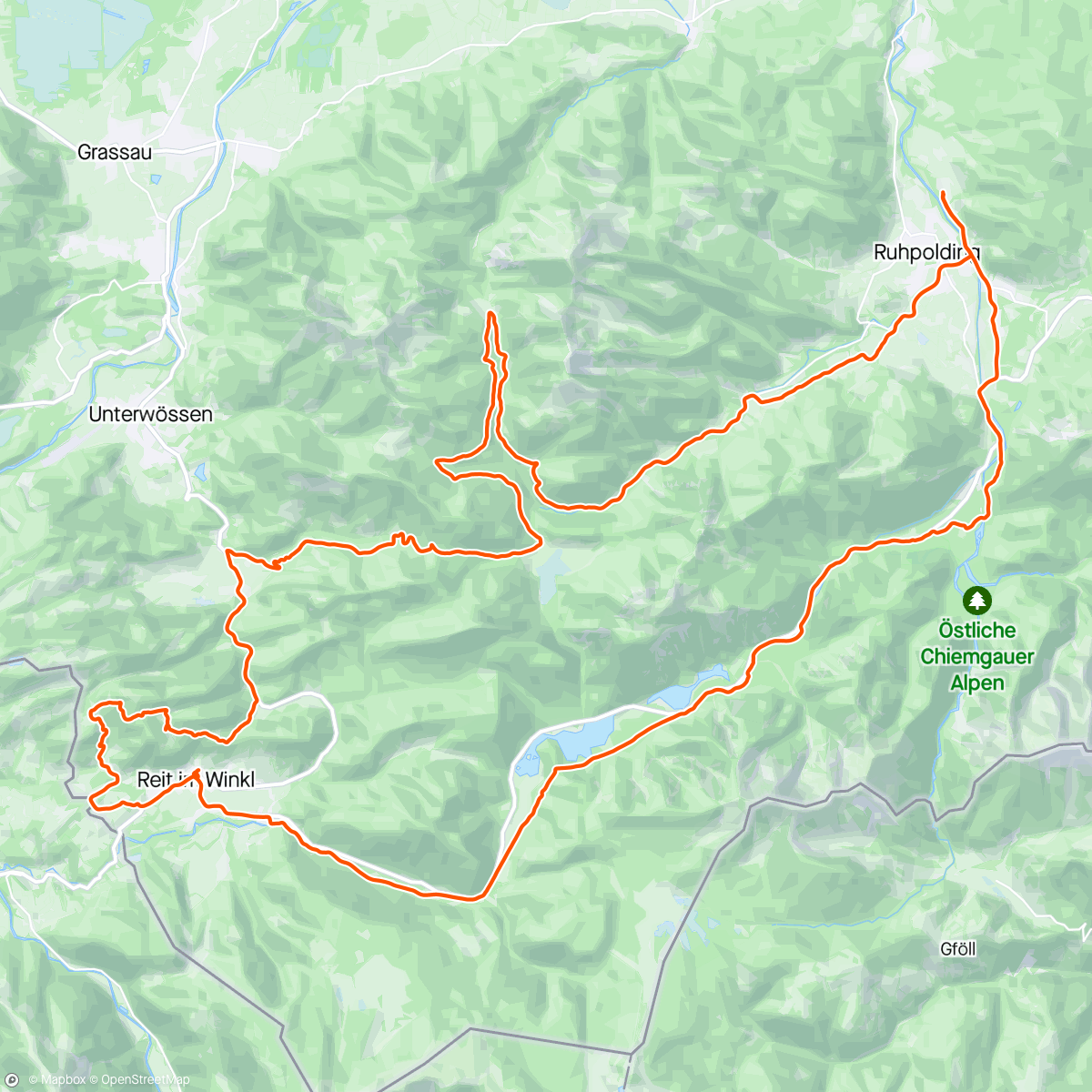 Map of the activity, Endurance ride