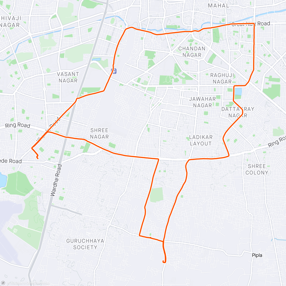 Map of the activity, Morning Ride...