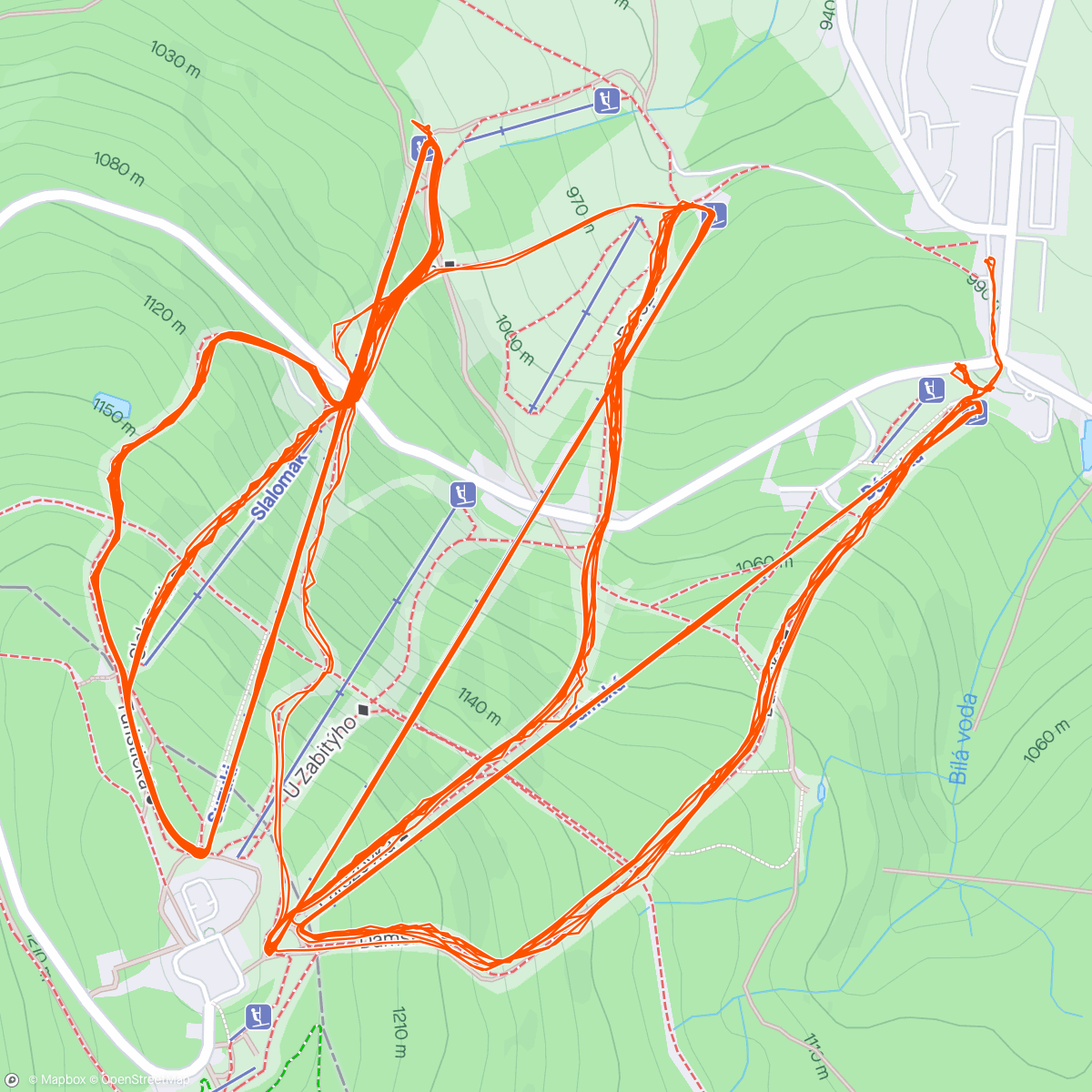Map of the activity, Skiabfahrt auf dem Keilberg mit Kai-Uwe
