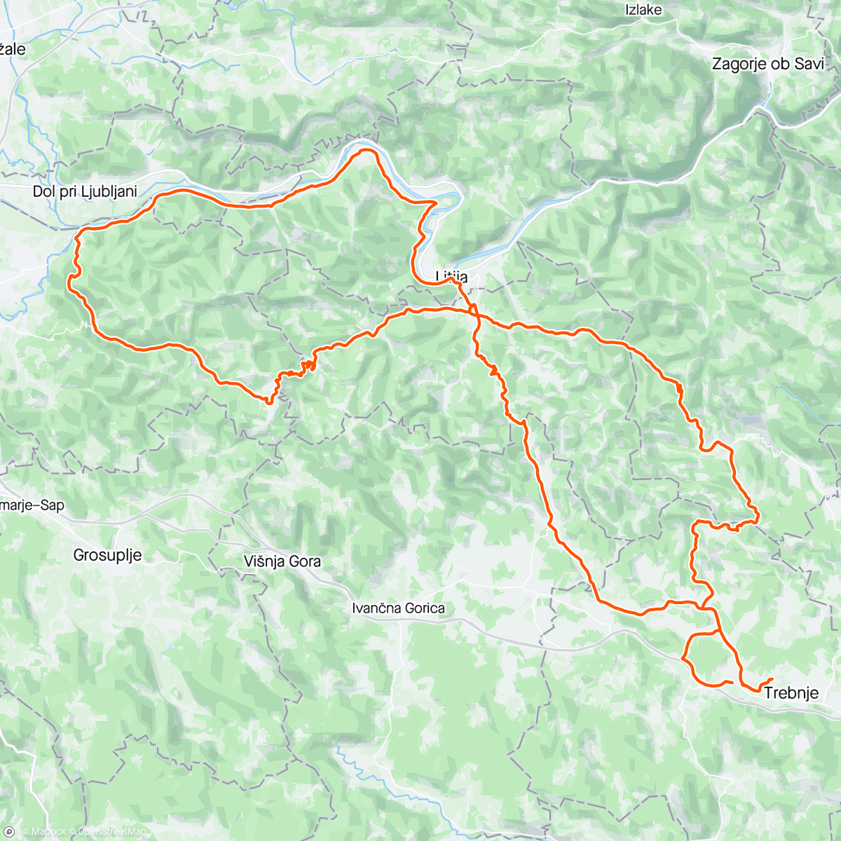Map of the activity, Dolenjski Endurance