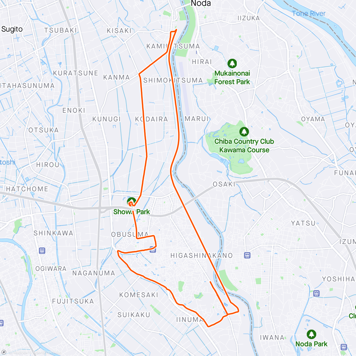Map of the activity, 20240504 Odako half marathon 2024