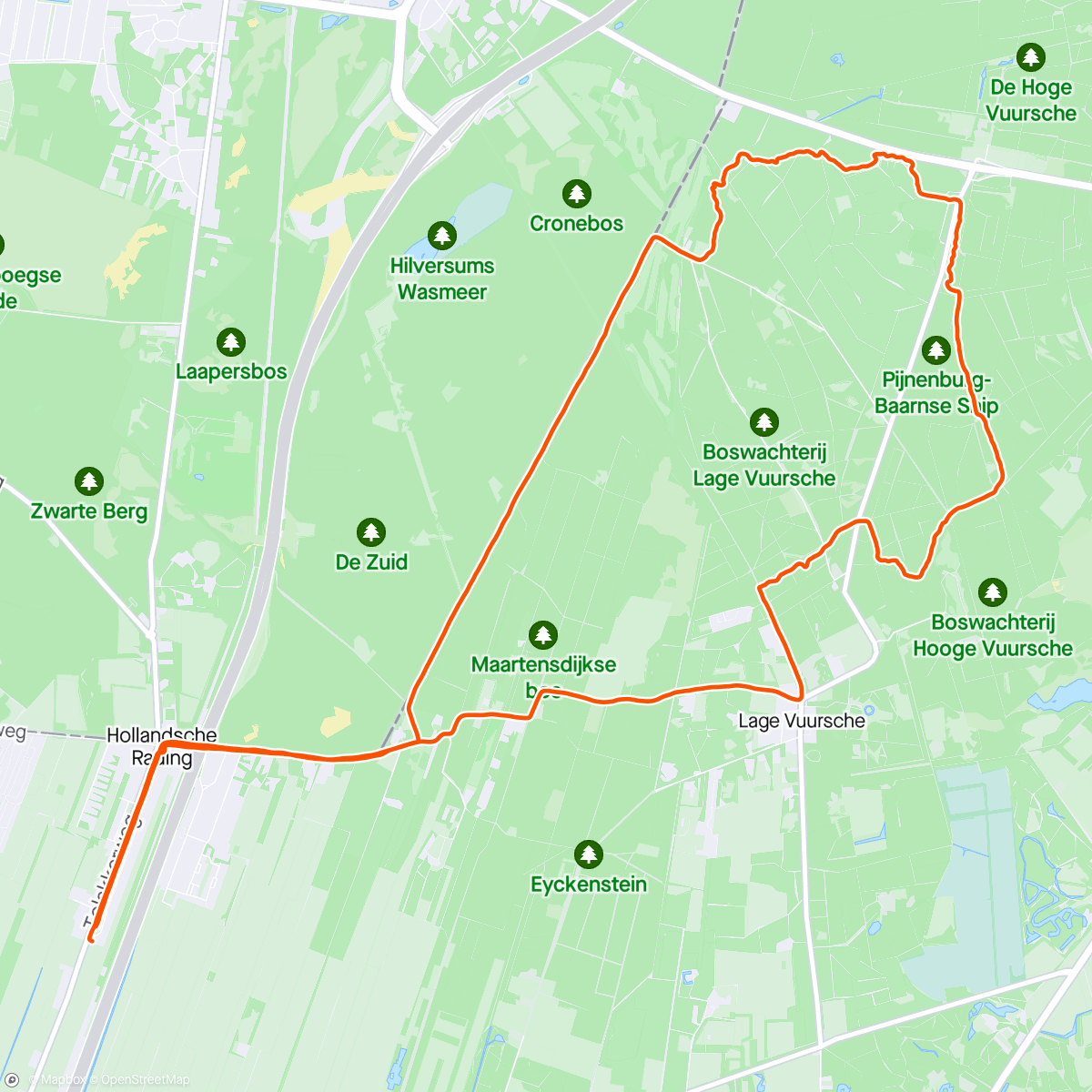 Map of the activity, Recupereren met de fam Scholten in het bos