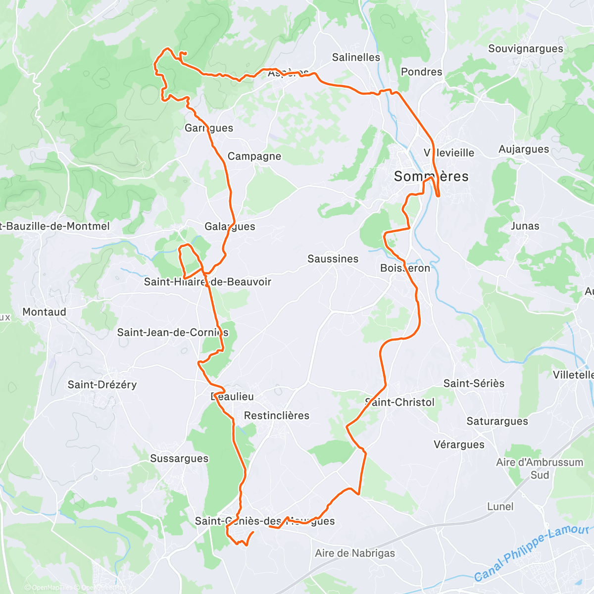 Карта физической активности (50 km ! Distance validée par Camille 💪✌️👩💗)