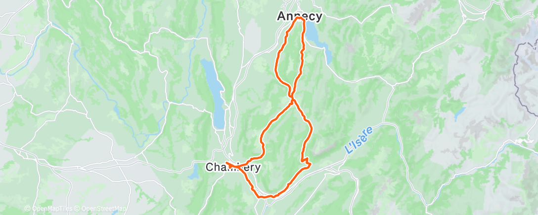 Map of the activity, Cyclisme