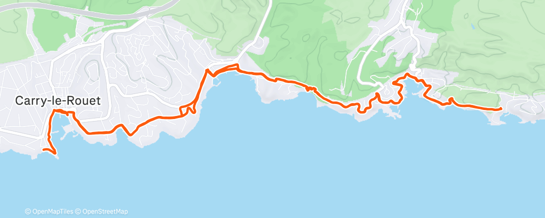Map of the activity, Trail le matin