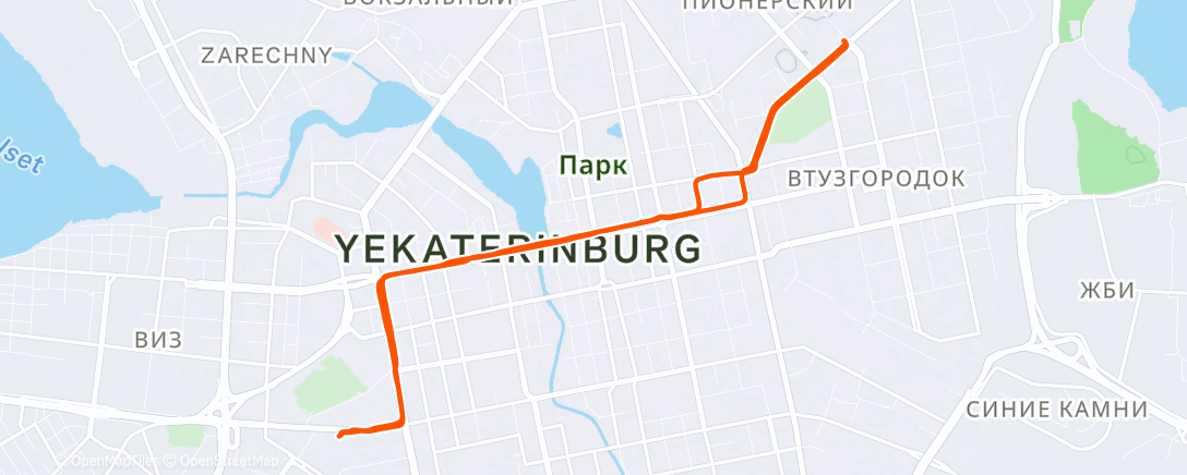 Map of the activity, Утренний велозаезд