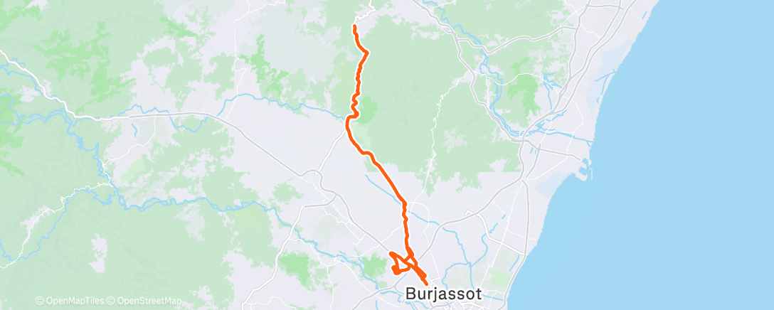 Map of the activity, Bicicleta por la mañana