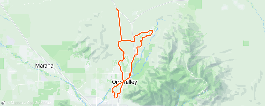 Map of the activity, A little Gravel and Road.