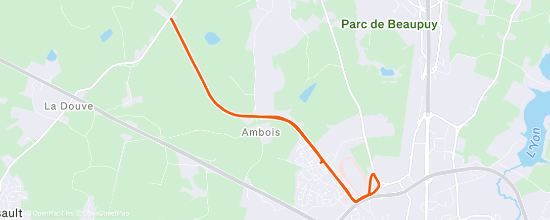 Map of the activity, Lunch Run