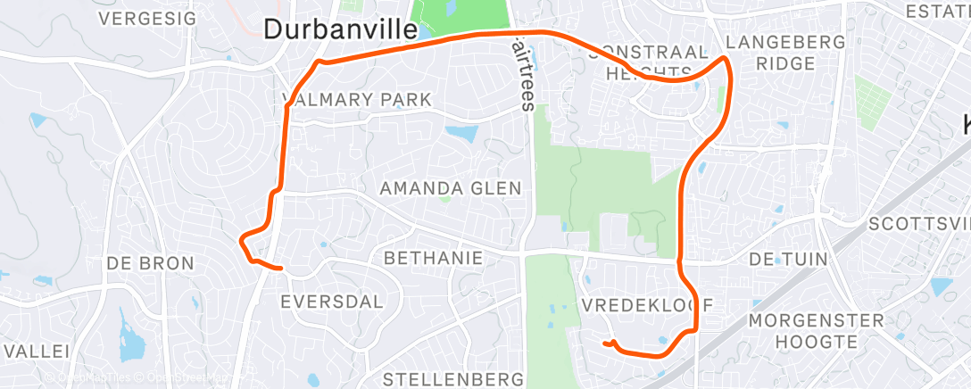 Карта физической активности (Morning Run - watch malfunction… 15 kms done in total💪🏼🎉)