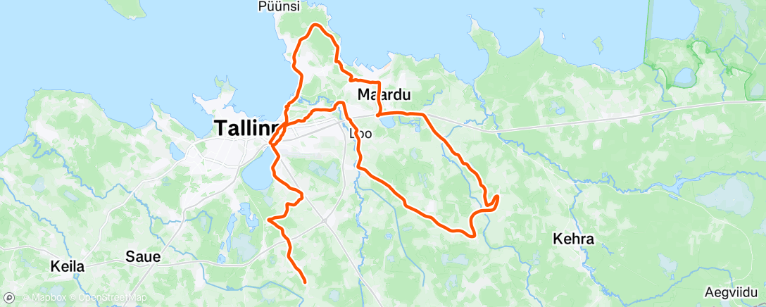 Map of the activity, VRK trennis ja koju tagasi