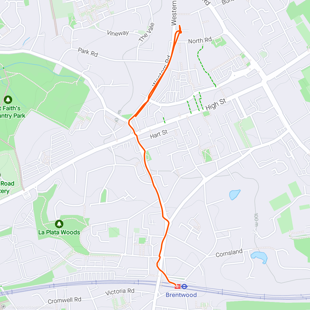 Map of the activity, Walk back