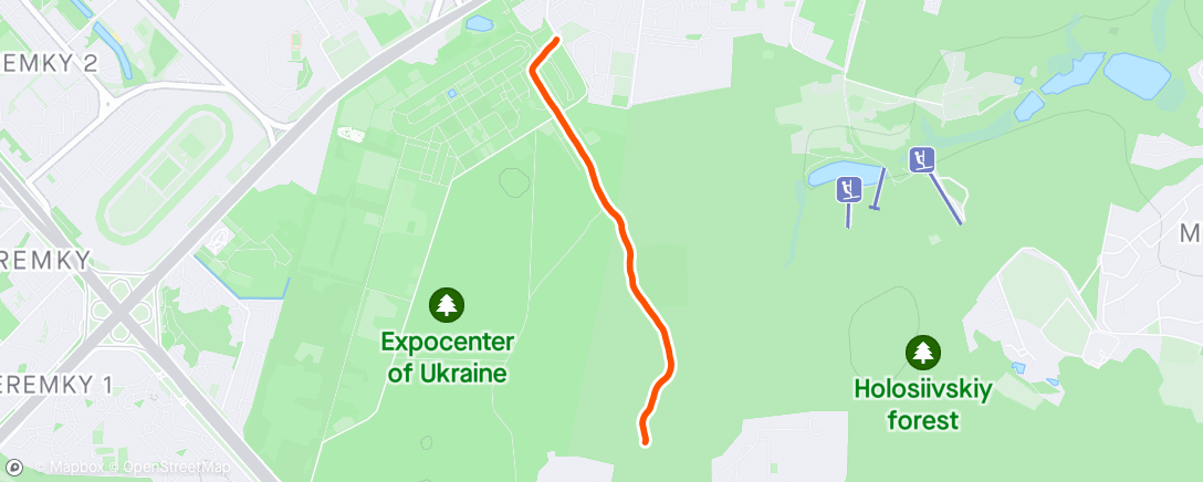 Map of the activity, Lunch walk