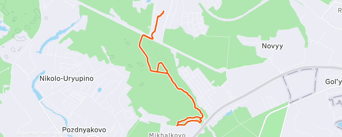 Map of the activity, Morning Run