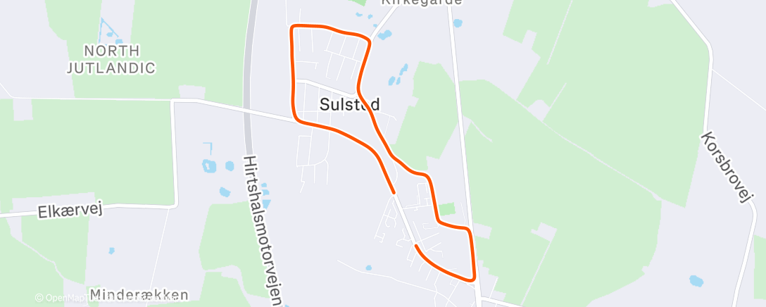 Map of the activity, Afternoon Run