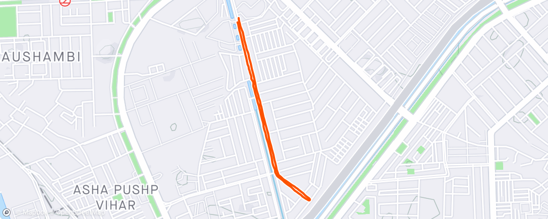 Map of the activity, Morning Run