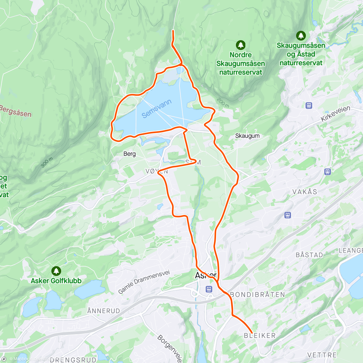 Map of the activity, Solskinnstur med Alma