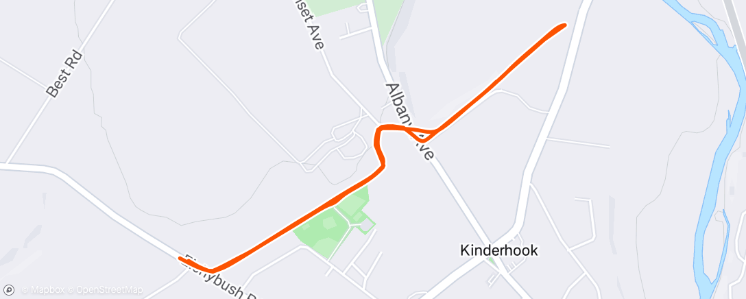 Map of the activity, Afternoon Run