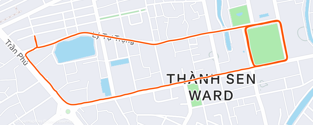 Map of the activity, Morning Run