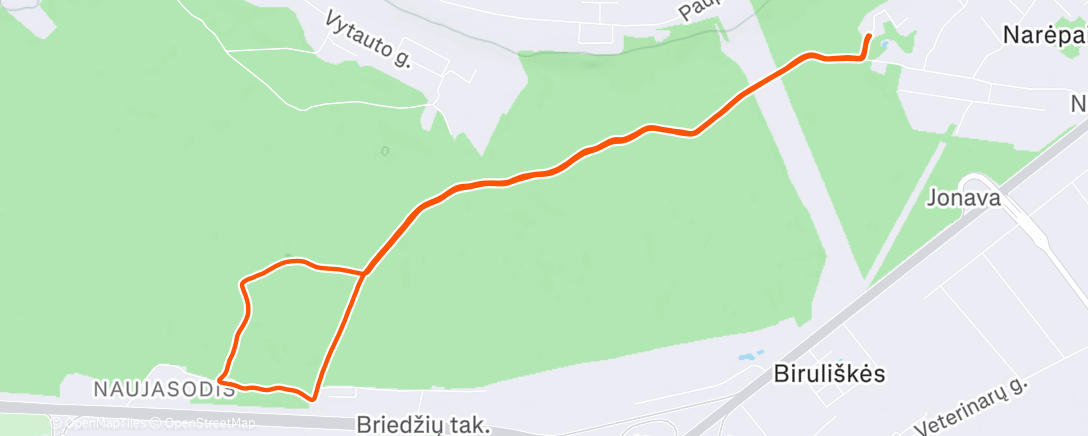 Map of the activity, Morning Run