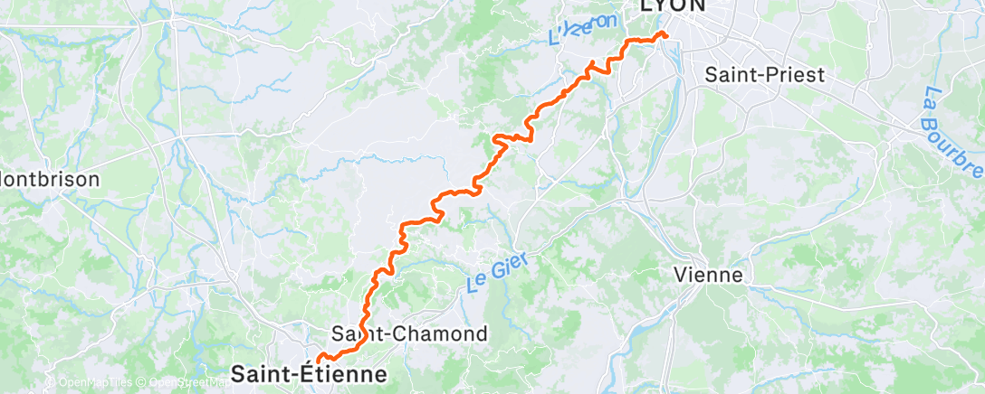 Map of the activity, SaintéLyon