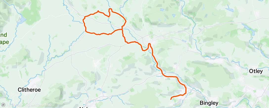 Map of the activity, Bell Busk to Nappa 💨💨
