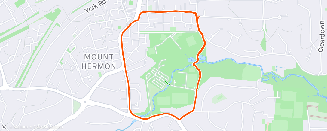 Mapa de la actividad, Morning Run 🌧️