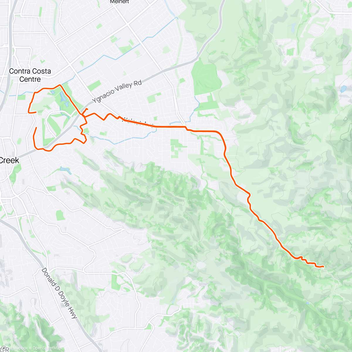 Map of the activity, No hitchhikers to be found