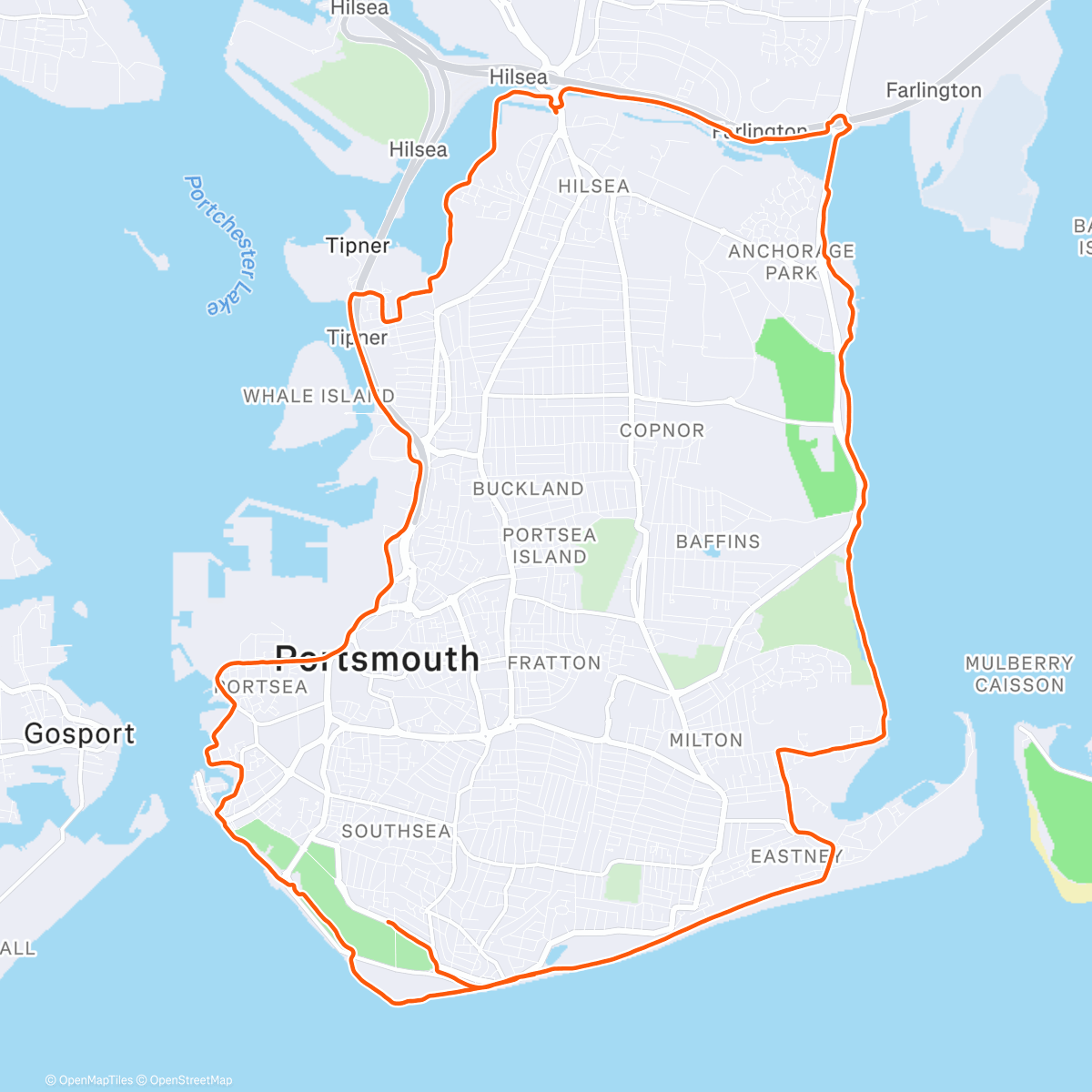 Карта физической активности (Sunday Long Run)