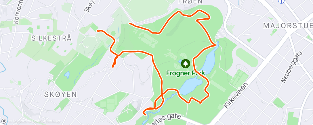 Map of the activity, Oslo City Cup 1 - Frognerparken