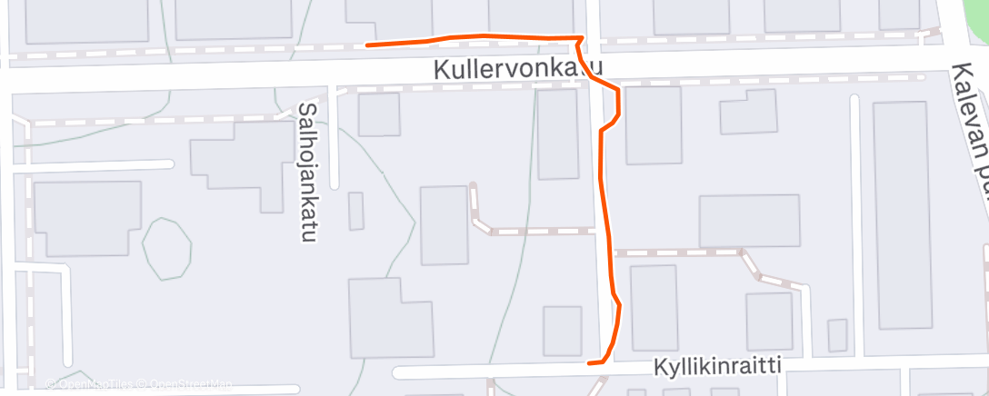 Map of the activity, Night Walk