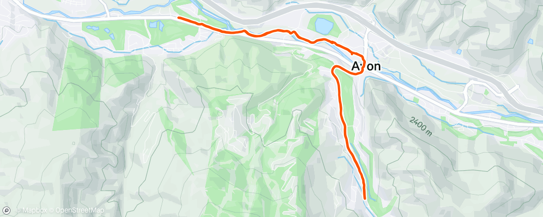 Map of the activity, Lunch Run